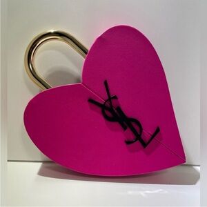 YSL Pink Heart-Shaped Box with Handle